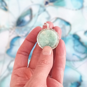 Díszdobozos valódi Larimár ásványékszer szett, Ruha & Divat, Sál, Sapka, Kendő, Sál, Selyemfestés, Ékszerkészítés, MESKA