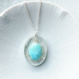 Díszdobozos valódi Larimár ásványékszer szett - ruha & divat - sál, sapka, kendő - sál - Meska.hu