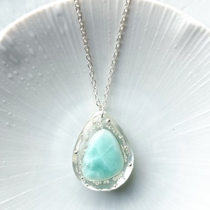 Díszdobozos valódi Larimár ásványékszer szett - ruha & divat - sál, sapka, kendő - sál - Meska.hu