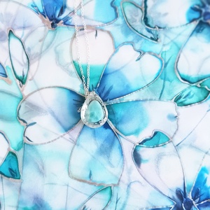 Díszdobozos valódi Larimár ásványékszer szett, Ruha & Divat, Sál, Sapka, Kendő, Sál, Selyemfestés, Ékszerkészítés, MESKA