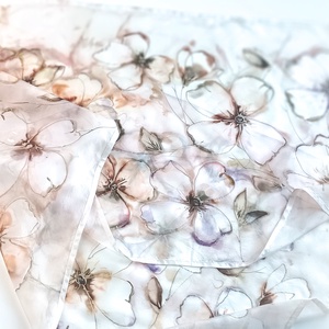 Cappuccino tiszta selyem sál - ruha & divat - sál, sapka, kendő - sál - Meska.hu