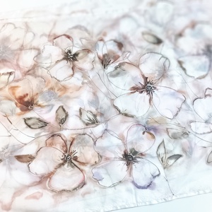 Cappuccino tiszta selyem sál - ruha & divat - sál, sapka, kendő - sál - Meska.hu