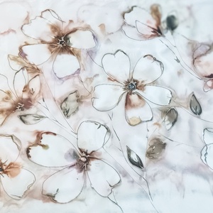 Cappuccino tiszta selyem sál - ruha & divat - sál, sapka, kendő - sál - Meska.hu