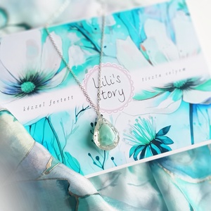 Díszdobozos valódi Larimár ásványékszer szett, Ruha & Divat, Sál, Sapka, Kendő, Sál, Selyemfestés, Ékszerkészítés, MESKA