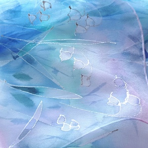 Gyöngyvirágos tiszta selyem sál - ruha & divat - sál, sapka, kendő - sál - Meska.hu