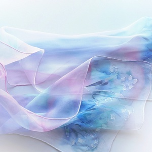 Gyöngyvirágos tiszta selyem sál - ruha & divat - sál, sapka, kendő - sál - Meska.hu