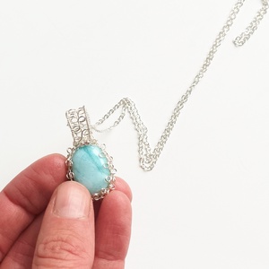 Díszdobozos valódi Larimár ásványékszer szett - ruha & divat - sál, sapka, kendő - sál - Meska.hu