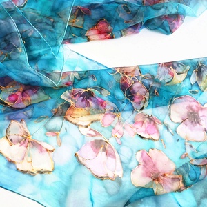 Hawaii éjszaka tiszta selyem sál - Meska.hu