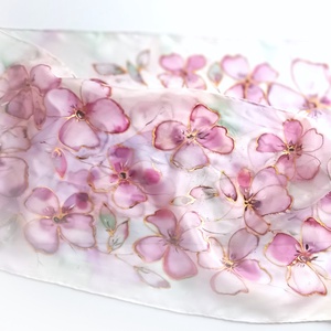 Kikelet tiszta selyem sál - ruha & divat - sál, sapka, kendő - sál - Meska.hu