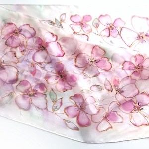 Kikelet tiszta selyem sál - ruha & divat - sál, sapka, kendő - sál - Meska.hu