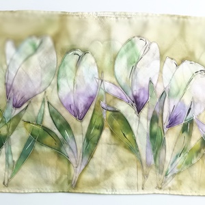 Liliom varázslat tiszta selyem sál - ruha & divat - sál, sapka, kendő - sál - Meska.hu