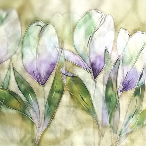 Liliom varázslat tiszta selyem sál - Meska.hu