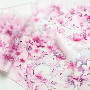 Varázslatos magnóliák tiszta selyem sál - ruha & divat - sál, sapka, kendő - sál - Meska.hu