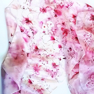 Japán kert tiszta selyem stóla - ruha & divat - sál, sapka, kendő - stóla - Meska.hu