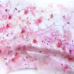 Japán kert tiszta selyem stóla, Ruha & Divat, Sál, Sapka, Kendő, Stóla, Selyemfestés, MESKA