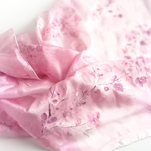 Sakura tiszta selyem stóla - ruha & divat - sál, sapka, kendő - stóla - Meska.hu