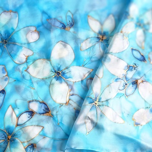 Égszínkék utópia tiszta selyem stóla - ruha & divat - sál, sapka, kendő - sál - Meska.hu