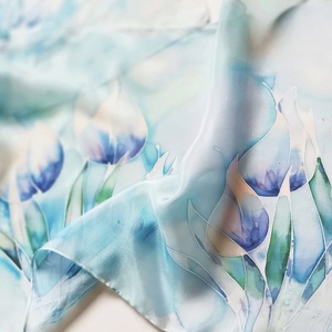 Tulipánillat tiszta selyem sál - ruha & divat - sál, sapka, kendő - sál - Meska.hu