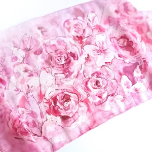 Rózsák álma tiszta selyem sál - ruha & divat - sál, sapka, kendő - sál - Meska.hu