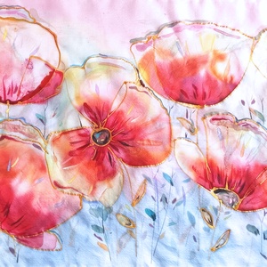 Pasztel fények tiszta selyem sál - Meska.hu