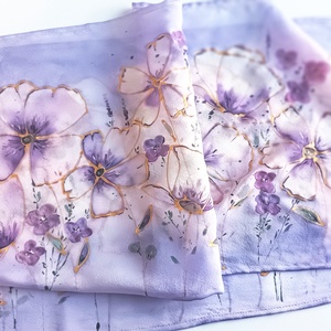 Levendula álom tiszta selyem sál - ruha & divat - sál, sapka, kendő - sál - Meska.hu