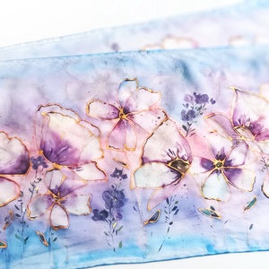 Vadvirágok tiszta selyem sál - ruha & divat - sál, sapka, kendő - sál - Meska.hu