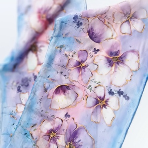 Vadvirágok tiszta selyem sál - ruha & divat - sál, sapka, kendő - sál - Meska.hu