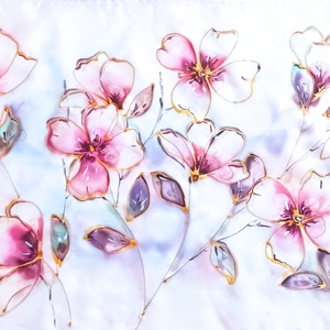 Tündérek kertje tiszta selyem sál - ruha & divat - sál, sapka, kendő - sál - Meska.hu