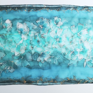 Királynői csillogás tiszta selyem sál - ruha & divat - sál, sapka, kendő - sál - Meska.hu