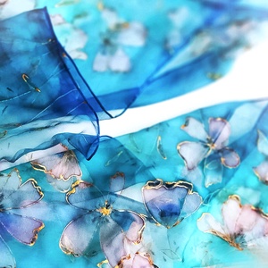 Arany ragyogás tiszta selyem sál, Ruha & Divat, Sál, Sapka, Kendő, Sál, Selyemfestés, MESKA