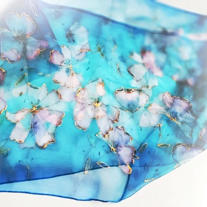 Arany ragyogás tiszta selyem sál - ruha & divat - sál, sapka, kendő - sál - Meska.hu