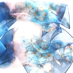 Csillagpart tiszta selyem sál, Ruha & Divat, Sál, Sapka, Kendő, Sál, Selyemfestés, MESKA