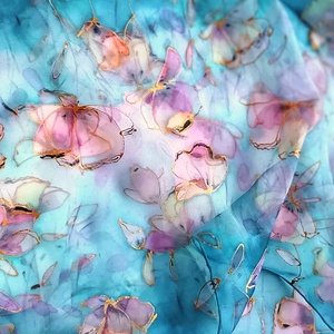 Szentivánéji álom tiszta selyem sál, Ruha & Divat, Sál, Sapka, Kendő, Sál, Selyemfestés, MESKA