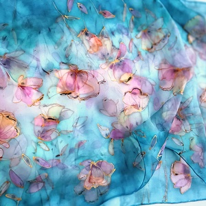 Szentivánéji álom tiszta selyem sál - ruha & divat - sál, sapka, kendő - sál - Meska.hu