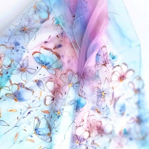 Tavaszi ébredés tiszta selyem sál - ruha & divat - sál, sapka, kendő - sál - Meska.hu