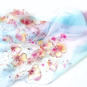 Szivárvány tiszta selyem sál - ruha & divat - sál, sapka, kendő - sál - Meska.hu