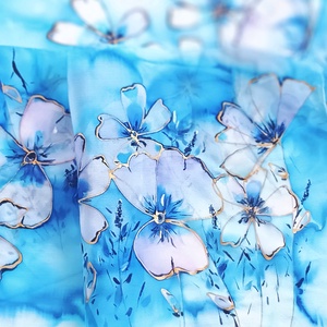 Tihanyi virágzás tiszta selyem sál, Ruha & Divat, Sál, Sapka, Kendő, Sál, Selyemfestés, MESKA