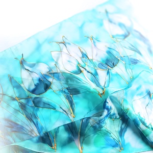 Akvarella tiszta selyem sál - ruha & divat - sál, sapka, kendő - sál - Meska.hu