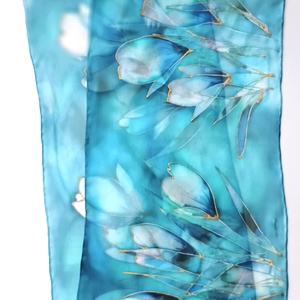 Liliomok titka tiszta selyem sál - ruha & divat - sál, sapka, kendő - sál - Meska.hu