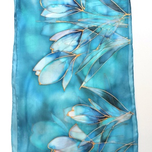 Liliomok titka tiszta selyem sál - ruha & divat - sál, sapka, kendő - sál - Meska.hu