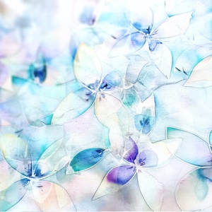 Hajnali hortenziák tiszta selyem sál - ruha & divat - sál, sapka, kendő - sál - Meska.hu