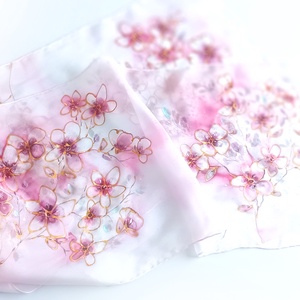 Sakura tiszta selyem sál - ruha & divat - sál, sapka, kendő - sál - Meska.hu