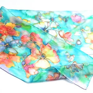 Kincses sziget tiszta selyem sál - Meska.hu