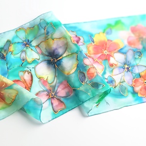 Kincses sziget tiszta selyem sál - ruha & divat - sál, sapka, kendő - sál - Meska.hu