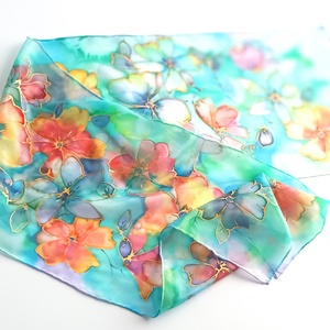 Kincses sziget tiszta selyem sál - ruha & divat - sál, sapka, kendő - sál - Meska.hu