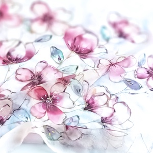 Tündérvirágok tiszta selyem kendő, Ruha & Divat, Sál, Sapka, Kendő, Sál, Selyemfestés, MESKA