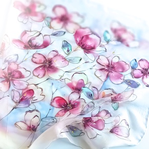 Tündérvirágok tiszta selyem kendő - ruha & divat - sál, sapka, kendő - sál - Meska.hu