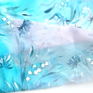 Gyöngyvirágok tiszta selyem kendő, Ruha & Divat, Sál, Sapka, Kendő, Sál, Selyemfestés, MESKA