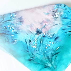 Gyöngyvirágok tiszta selyem kendő - ruha & divat - sál, sapka, kendő - sál - Meska.hu