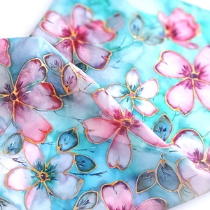 Polinéz virágmámor tiszta selyem kendő - Meska.hu